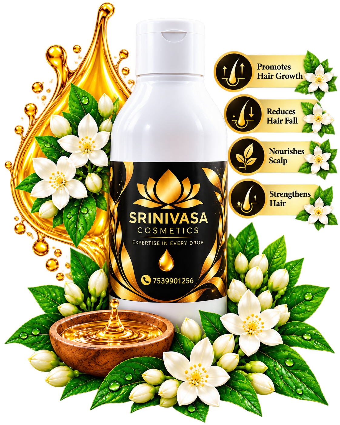 Jasmine Neelabringadhi Hair Oil Jasmine Neelabringadhi Hair Oil